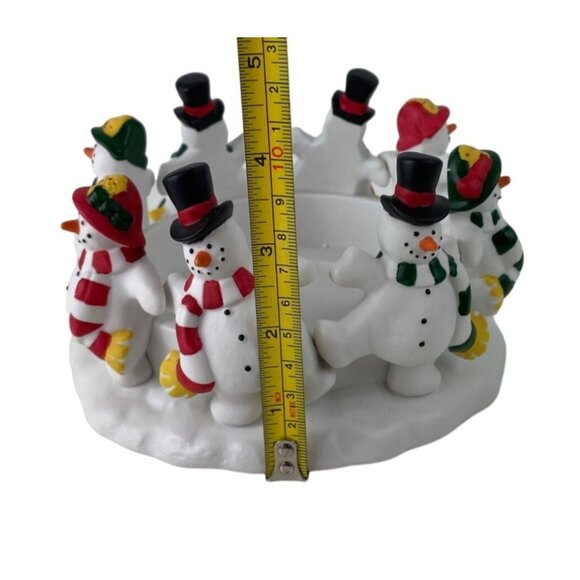 Frolicking Frosty's Candle Holder Snowmen Christmas Partylite w/Box - Picture 9 of 15